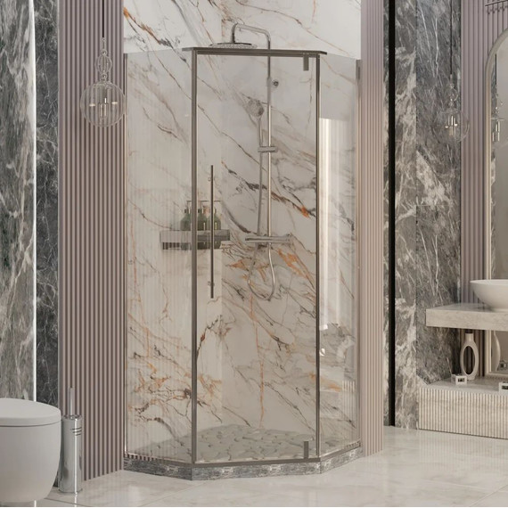 Душевое ограждение Ambassador Ritz 100x100 см 112011103 (стекло 8 мм) хром/прозрачное - фото 2