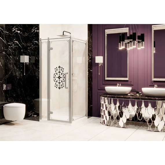 Душевое ограждение Ambassador Royal 100x100 см 18015107-L (стекло 8 мм) хром/прозрачное - фото 3