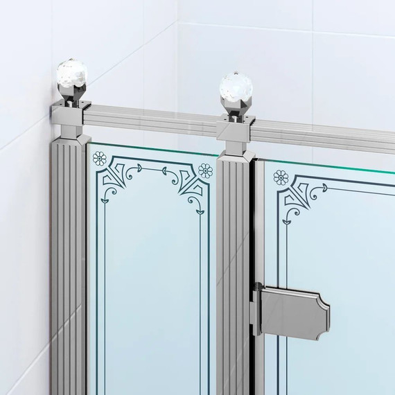 Душевое ограждение Ambassador Royal 120x80 см 18015110-L (стекло 8 мм) хром/прозрачное - фото 4