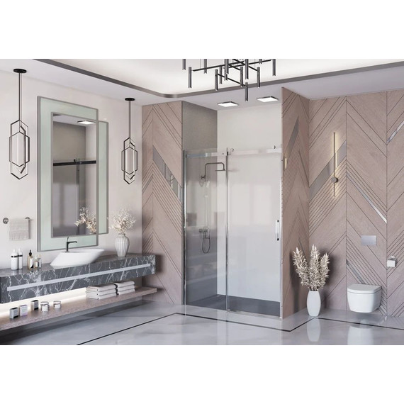 Душевая дверь Ambassador Benefit 150 см 19021104HX (стекло 8 мм) хром/прозрачное - фото 3