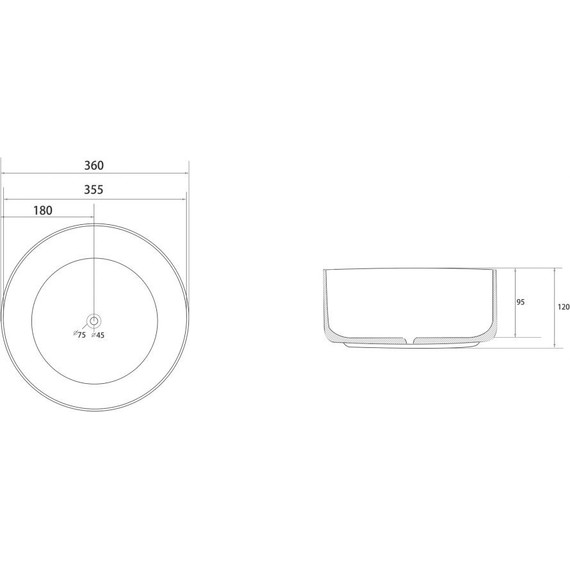 Раковина-чаша Abber Bequem 36 см AC2108MMG, золото матовое - фото 4