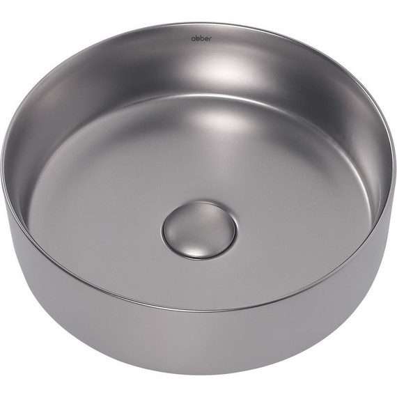 Раковина-чаша Abber Bequem 36 см AC2108MS, серебро матовое - фото 3