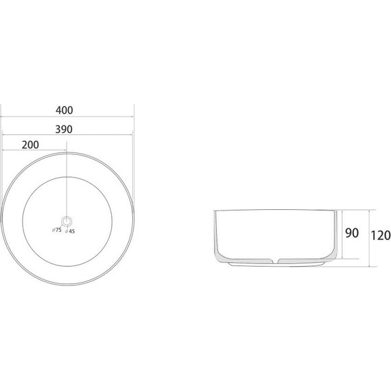 Раковина-чаша Abber Bequem 40 см AC2109MB, черный матовый - фото 4