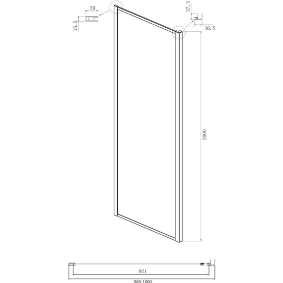 Душевое ограждение Ambassador Elysium 80x100 см 111021102KX-100KX, хром/прозрачное - фото 6