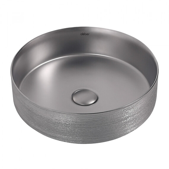 Раковина-чаша Abber Bequem 40 см AC2109BSM, серебро матовое - фото 