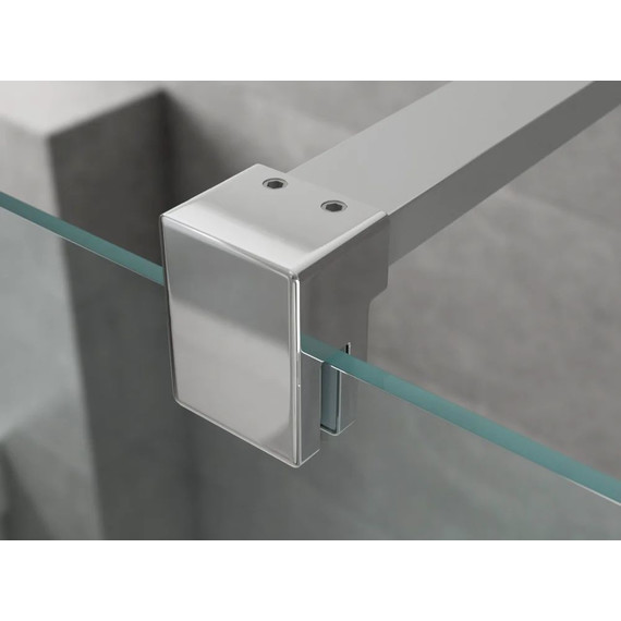 Душевая перегородка Ambassador Walk-in 100 см 15031102 с кронштейном (стекло 8 мм) хром/прозрачное - фото 5