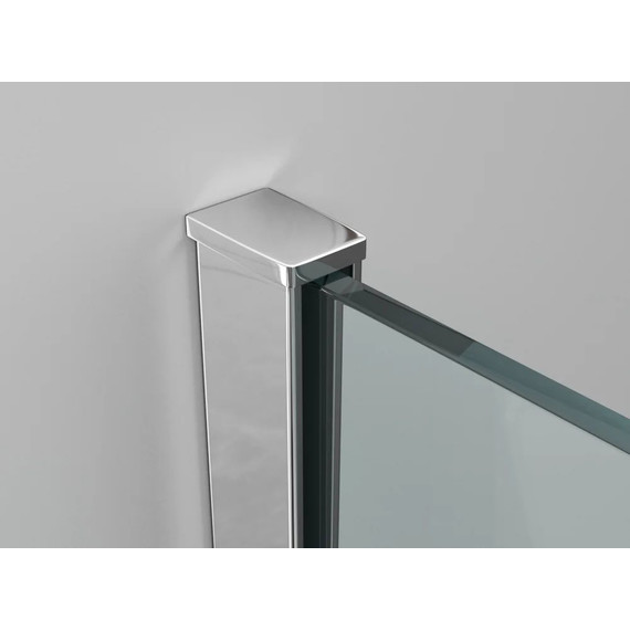 Душевая перегородка Ambassador Walk-in 110 см 15031103 с кронштейном (стекло 8 мм) хром/прозрачное - фото 6