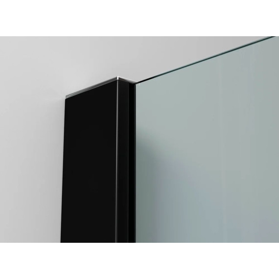 Душевая перегородка Ambassador Walk-in 100 см 15031110 с кронштейном (стекло 8 мм) чёрный/прозрачное - фото 6