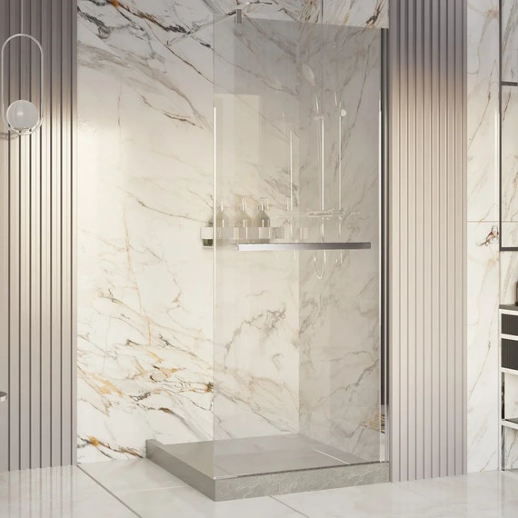 Душевая перегородка Ambassador Walk-in 110 см 15031134 с кронштейном (стекло 8 мм) хром/прозрачное - фото 2