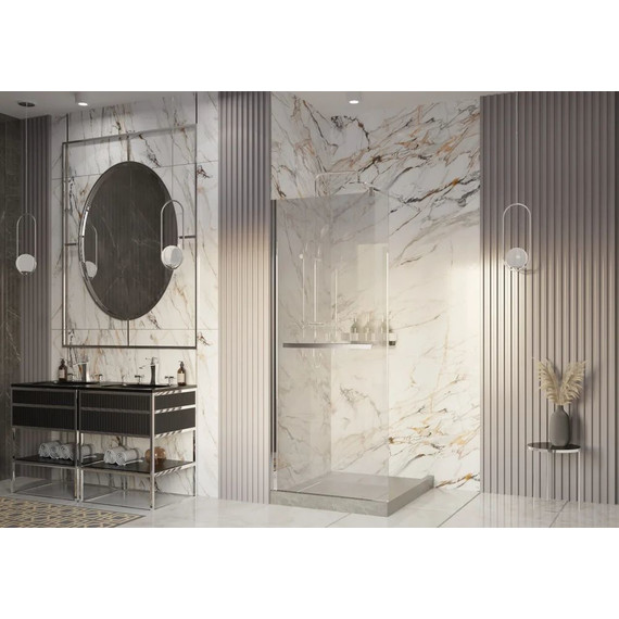 Душевая перегородка Ambassador Walk-in 90 см 15031136 с кронштейном (стекло 8 мм) хром/прозрачное - фото 3