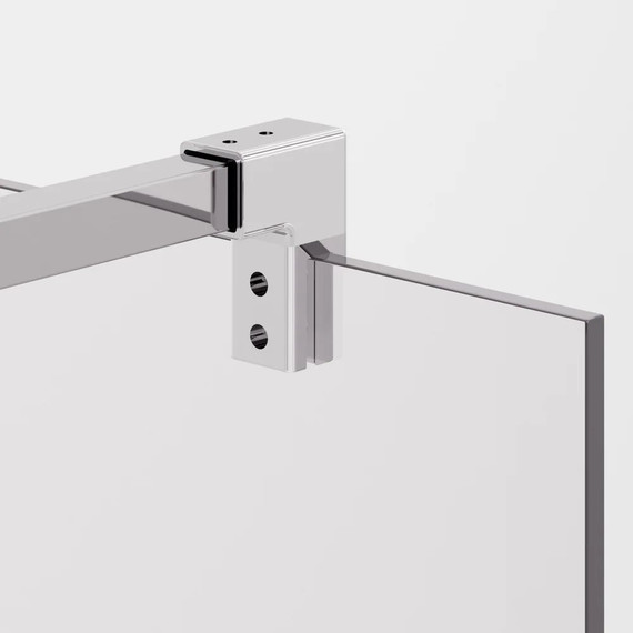 Душевая перегородка Ambassador Walk-in 110 см 15031134 с кронштейном (стекло 8 мм) хром/прозрачное - фото 4