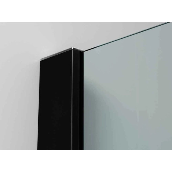 Душевая перегородка Ambassador Walk-in 120 см 15031233 с кронштейном (стекло 8 мм) чёрный/прозрачное - фото 5