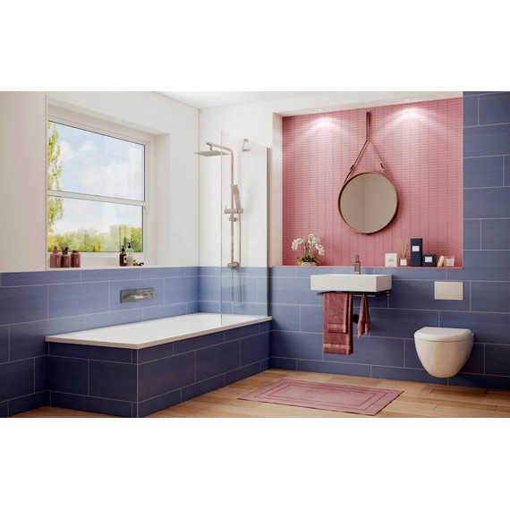 Шторка для ванны Ambassador Bath Screens 700х1400 мм 16041102 с кронштейном, хром/прозрачное - фото 4