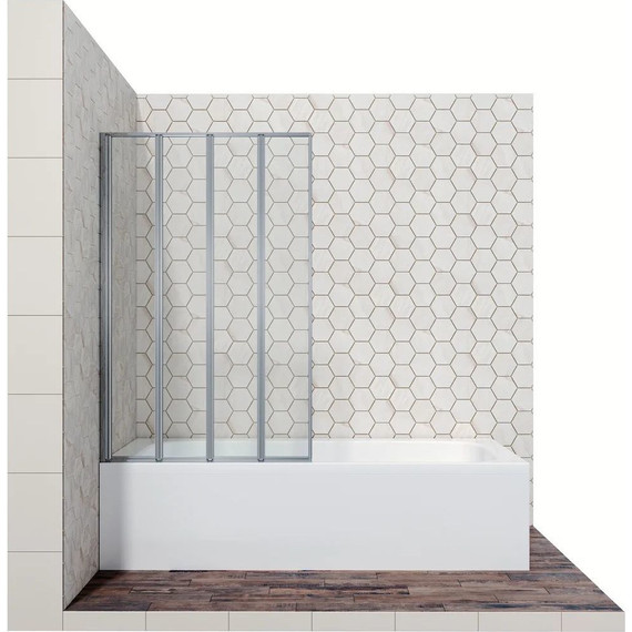 Шторка для ванны Ambassador Bath Screens 1000х1400 мм 16041111L L, хром/прозрачное - фото 