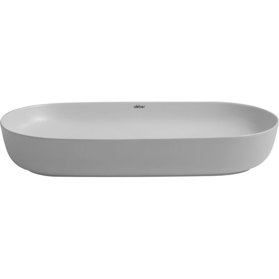 Раковина-чаша Abber Bequem 80 см AC2110MLG, светло-серый матовый - фото 4
