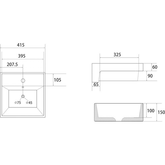 Раковина-чаша Abber Rechteck 41 см AC2208 - фото 5