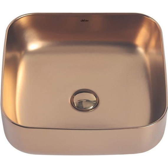 Раковина-чаша Abber Rechteck 38 см AC2211MRG, розовое золото матовое - фото 2