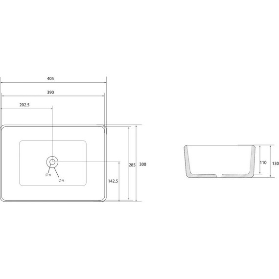 Раковина-чаша Abber Rechteck 48 см AC2213MMG, золото матовое - фото 5