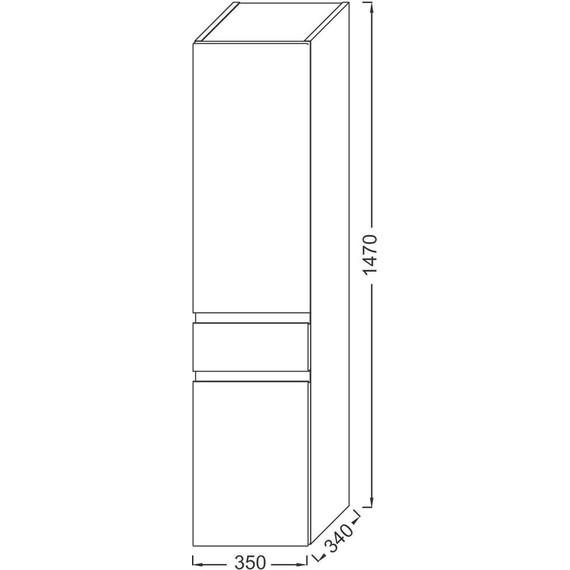 Пенал подвесной Jacob Delafon Madeleine 35 см L EB2069G-J52, черный глянцевый - фото 2