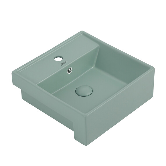 Раковина-чаша Abber Rechteck 41 см AC2208MCG, светло-зеленый матовый - фото 