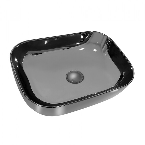 Раковина-чаша Abber Rechteck 46 см AC2200GS, серебро - фото 