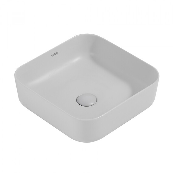 Раковина-чаша Abber Rechteck 38 см AC2211MLG, светло-серый матовый - фото 