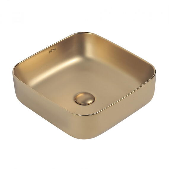 Раковина-чаша Abber Rechteck 38 см AC2211MMG, золото матовое - фото 