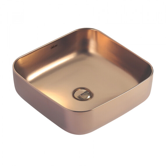 Раковина-чаша Abber Rechteck 38 см AC2211MRG, розовое золото матовое - фото 