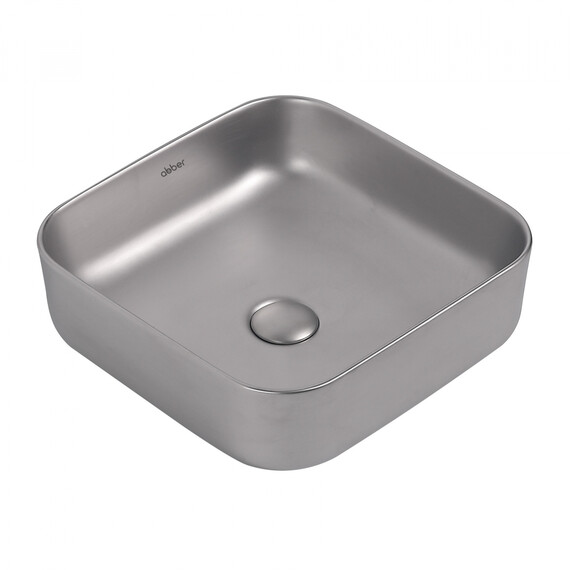 Раковина-чаша Abber Rechteck 38 см AC2211MS, серебро матовое - фото 