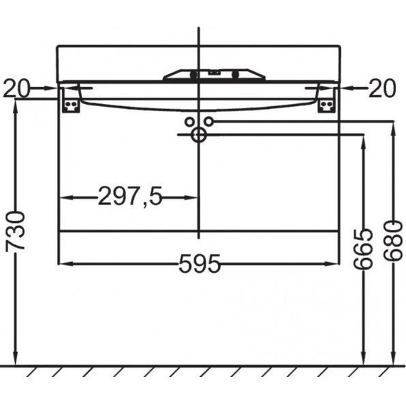 Тумба подвесная с раковиной Jacob Delafon Rythmik 60 см EB1301-E10, квебекский дуб - фото 4