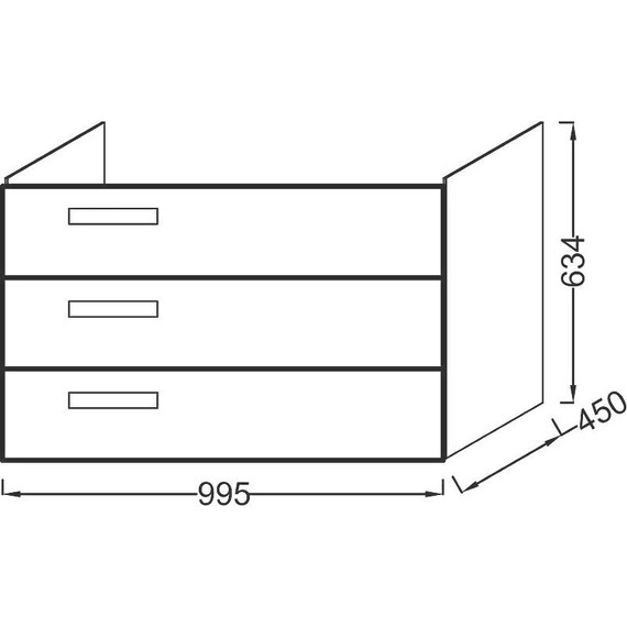 Тумба подвесная с раковиной Jacob Delafon Rythmik 100 см EB1310-E70, арлингтонский дуб - фото 5