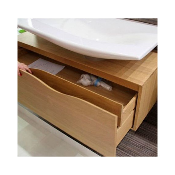 Тумба подвесная с раковиной Jacob Delafon Stillness 120 см EB2000-P6, натуральный дуб - фото 2