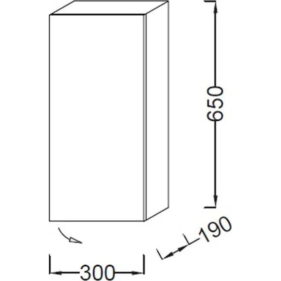 Шкаф подвесной Jacob Delafon Parallel 30 см R EB513D-E10, квебекский дуб - фото 2