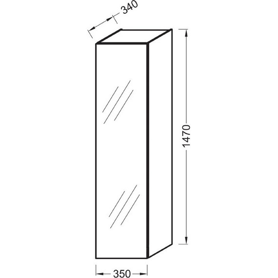 Пенал подвесной Jacob Delafon Odeon Up 35 см EB873-E10, квебекский дуб - фото 2