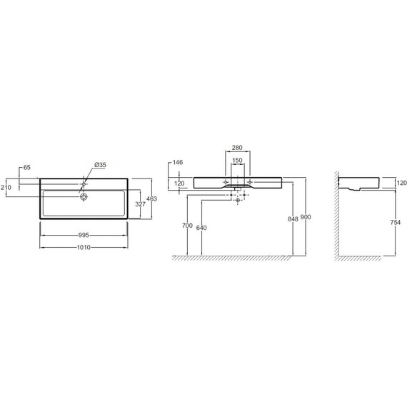 Тумба подвесная с раковиной Jacob Delafon Vivienne 100 см EB1585-E52-S08, дуб табак/тёмно-красный сатин - фото 3