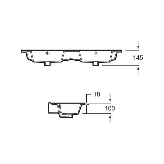 Тумба подвесная с раковиной Jacob Delafon Tolbiac 120 см EB2384-J5, белый глянцевый - фото 4
