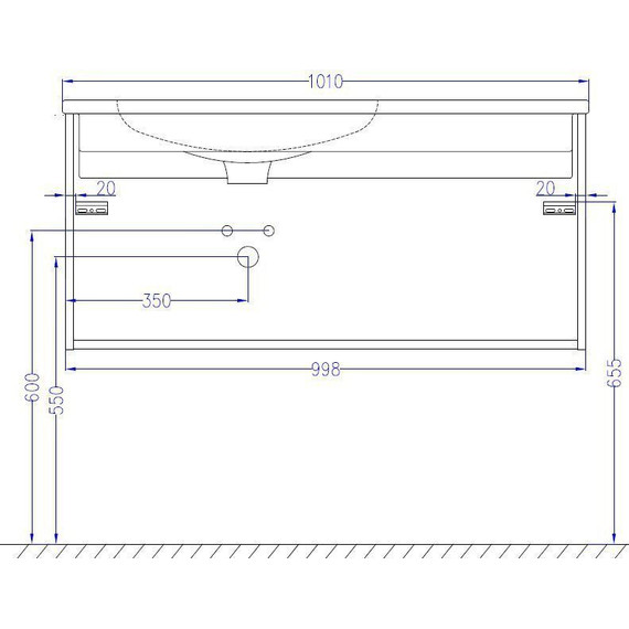 Тумба подвесная с раковиной Jacob Delafon Madeleine 100 см R EB2055-J52, черный глянцевый - фото 5