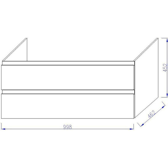 Тумба подвесная с раковиной Jacob Delafon Madeleine 100 см R EB2055-J52, черный глянцевый - фото 6
