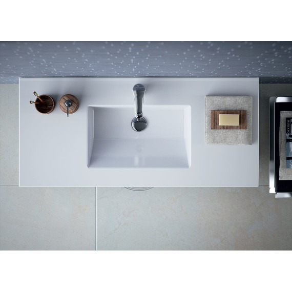 Тумба подвесная с раковиной Jacob Delafon Ola 100 см EB392RU-NR, темный дуб - фото 2