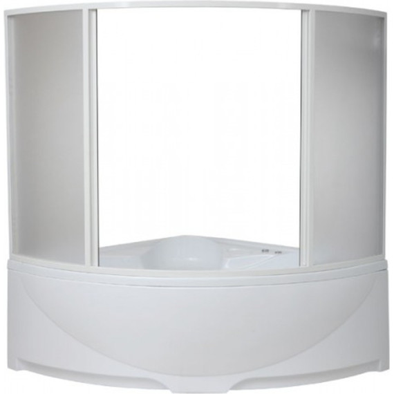 Шторка для ванны Bas Дрова 1600х1450 мм белый/матовое (пластик) - фото 3