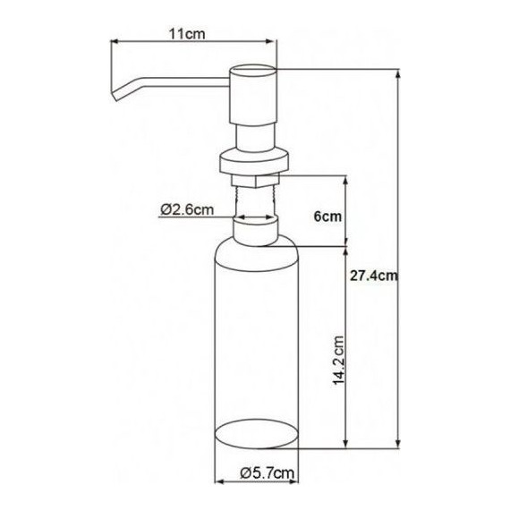 Дозатор для моющего средства Emar ЕД-401D.PVD Golden - фото 2