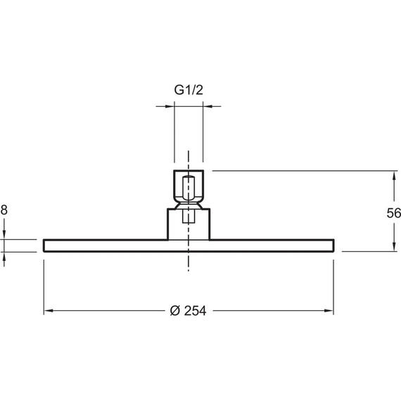 Верхний душ Jacob Delafon Eo 250x250 мм E14568-CP - фото 5