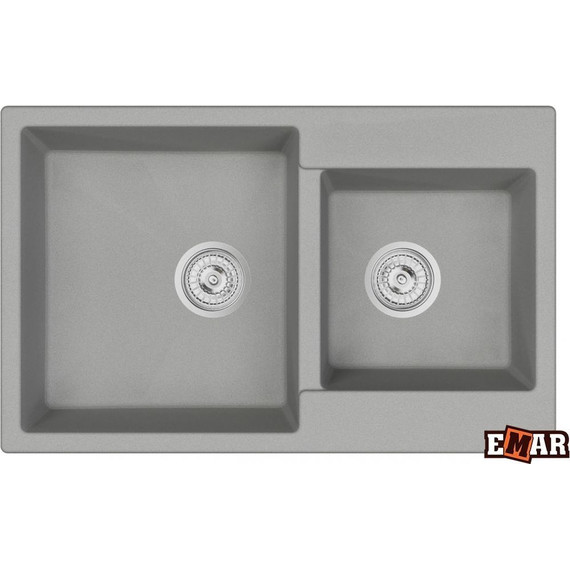 Кухонная мойка Emar EMQ-2800.Q, барит, Цвет производителя: барит - фото 