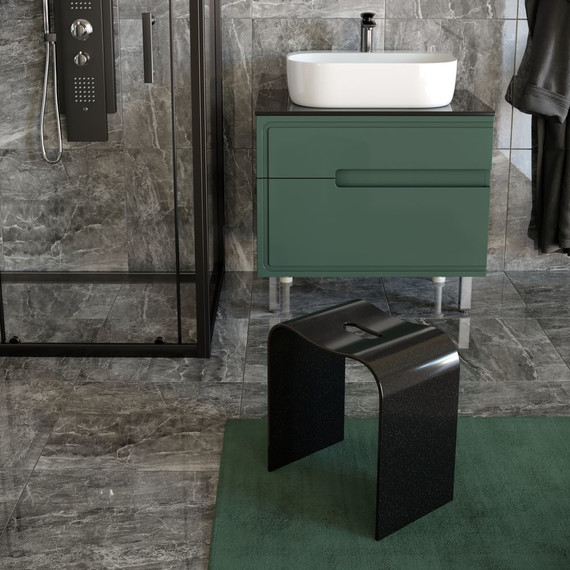 Стул для душевых кабин Taliente Sgabello TA-STOOL38-nero, чёрный, Цвет производителя: чёрный - фото 2
