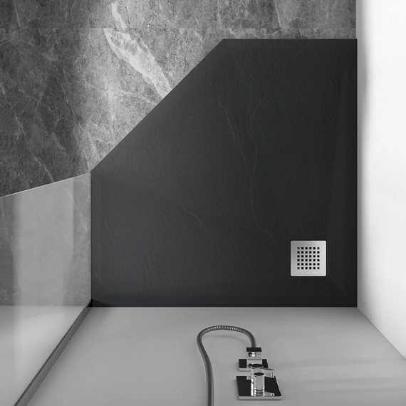 Поддон каменный Vincea 100х100 см VST-4SP1010A, антрацит - фото 2