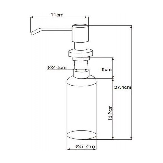 Дозатор для моющего средства Emar ЕД-401D.5, агат - фото 2