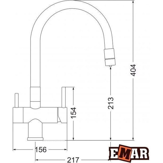 Смеситель для кухни Emar ЕС - 3015 PVD Coppery, Цвет производителя: Coppery - фото 2