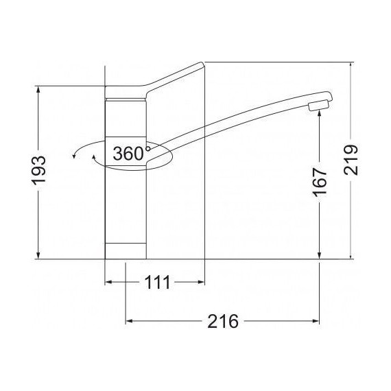 Смеситель для кухни Emar EC-3011, агат, Цвет производителя: агат - фото 2