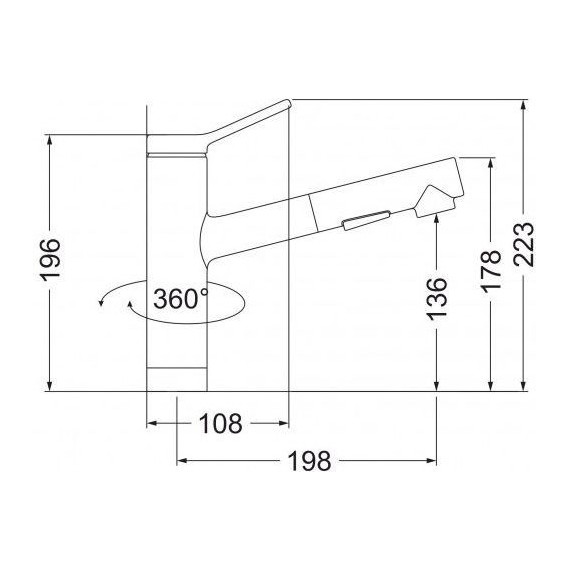 Смеситель для кухни Emar ЕС-3012, морион, Цвет производителя: морион - фото 2
