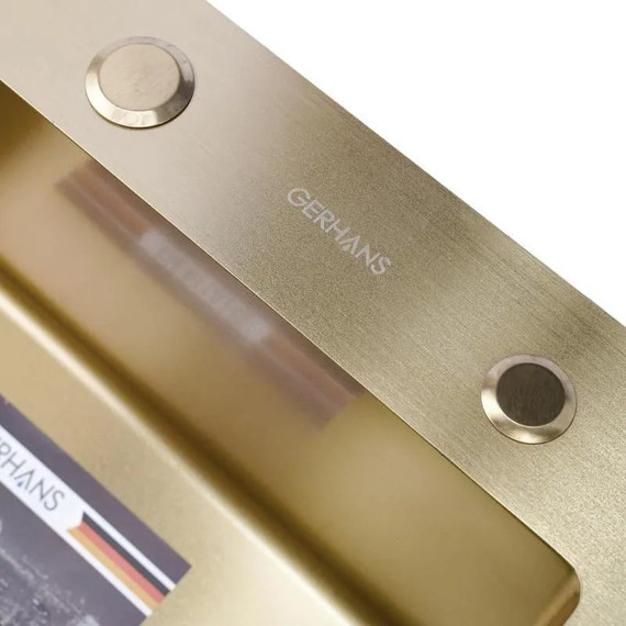 Кухонная мойка Gerhans K36050G 1 мм, золото, Цвет производителя: золото - фото 5